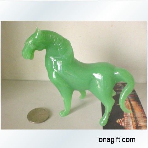 琉璃手工藝品 仿玉馬